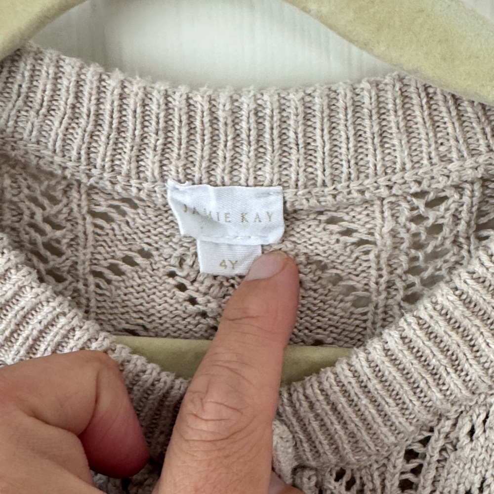 Jamie Kay Taupe Ruffle Cardigan - Picture 2 of 3